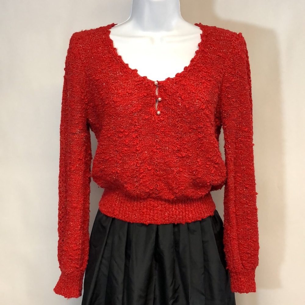 Women’s Vintage Pullover Crochet Sweater